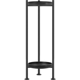 Lilybud--lily Plant Stand Indoor Outdoor, 2 Tier Iron Plant Stand, 30'' Tall Pedestal Stand...
