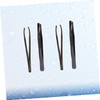 TOVINANNA 4pcs Black Stainless Steel Eyebrow Clips Eyebrow Shaping Tools