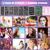 FAMKEEP Glitter Tattoo Set Children, Temporary Glitter Tattoo, 42 Colours