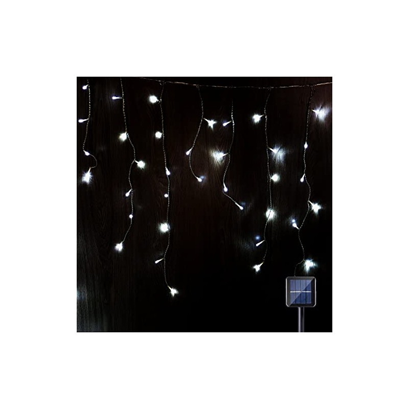 Solar 480 LED Icicle Light - 4 Colour Options -