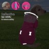 Waterproof Dog Raincoat, Adjustable Reflective Lightweight Pet Rain Clothes with