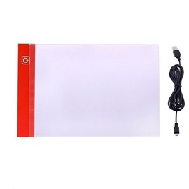 London Express A4 Light Box, Ultra-Thin Portable A4 Tracing Lightbox USB Power, Adjustable Brightness LED Drawing Board Tracing Light Pad for Artists Tattoo Animation Drawing Sketching X-ray (Red)