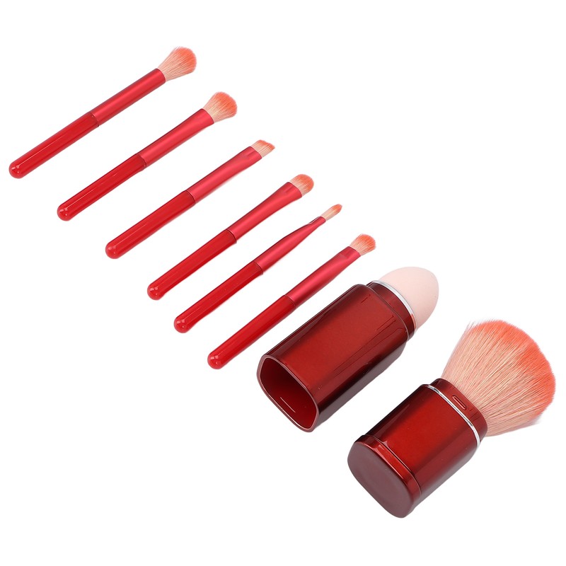 8 in 1 Makeup Brushes Set Telescopic Mini Portable Cosmetic