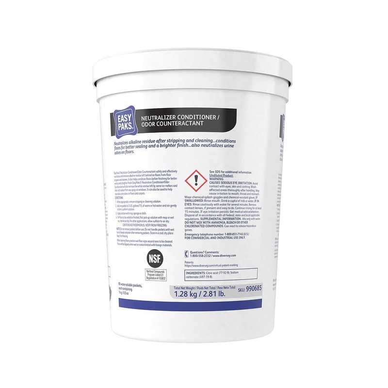 Diversey 990685 Easy Paks Neutralizer Conditioner/Odor Counteractant, Removes Urine Odors