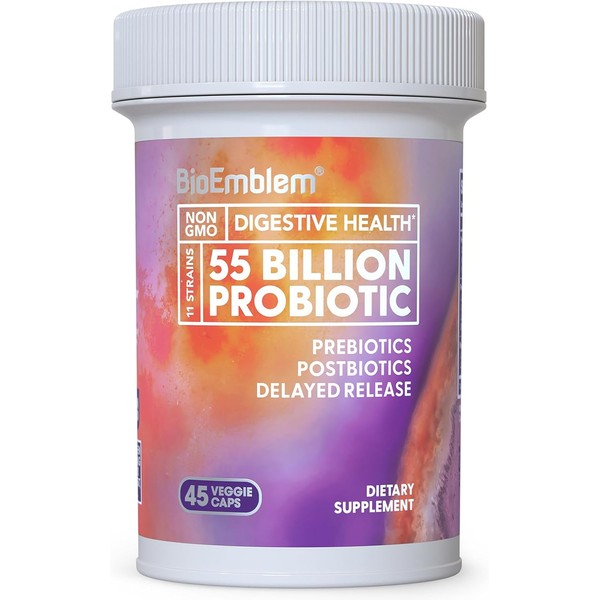 BioEmblem Probiotics for Women & Men – 55 Billion CFU