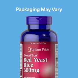 Puritan's Pride Doctors Trust® Red Yeast Rice 600mg, Dietary Supplement, 240 Rapid Release Capsules, 2 Pack