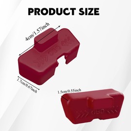 HQRNYP 2PCS Car OBD2 Diagnostic Connector Cap, OBD Port Lock, Silicone Protective Sleeve Car Security Device, Waterproof Interface Protective Cover Car Accessories for Most Vehicles (Volcano Red)