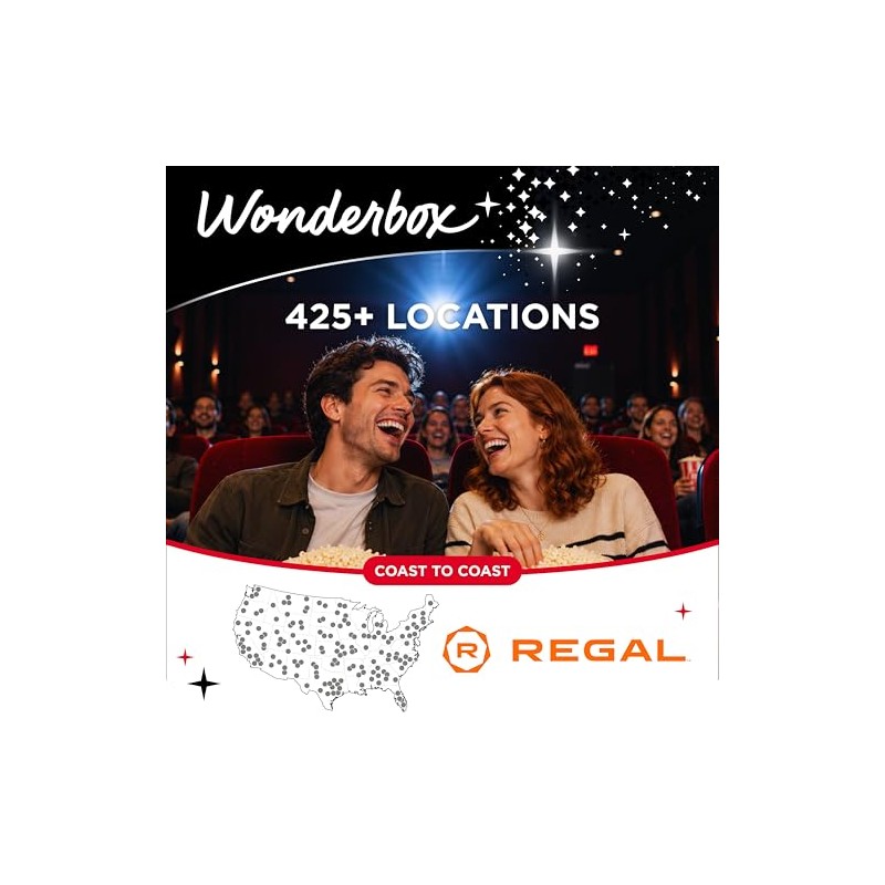 Wonderbox Regal Movie Gift Box, 4 Tickets & 4 Snack