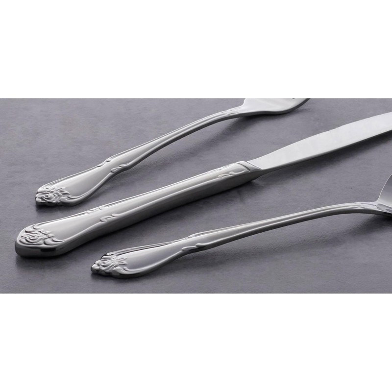Oneida B552004C True Rose Everyday Flatware Dinner Spoons, Set Of
