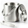 Stainless Steel Ice Bucket,3L Insulated Ice Bucket With Lid &