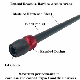 OBQSNS 2 Pcs Drill Bit Holder Extension,1/4-Inch Hex Quick Change Bit Holder,12-Inch/300mm Impact Driver Extension,for Extend Reach in Hard to Access Areas
