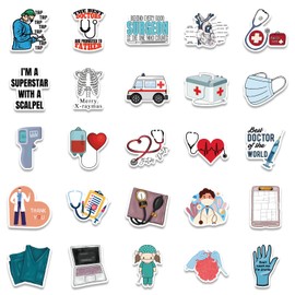 50pcs Nurse Angell Stickers - White Angels Cartoon Stickers for Water Bottles, Cars, Bikes, Scooters, Suitcases, Phones, Refrigerators, Laptops, Cups, Motorcycles, Walls, Bedroom Furniture