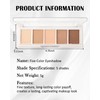 Eyeshadow Palette Matt 5 Colours, Nude Brown Cream Eyeshadow, Waterproof,