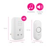 Byron Wireless Doorbell Set, 2 x Plug-Through Chimes, 150m Range,