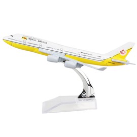 24-Hours Royal Brunei Airlines Boeing 747 Model Planes Alloy Metal Model Aircraft Die-cast 1:400