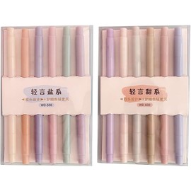 Marcadores Resaltadores Fluorescentes y Diseño Práctico en Tonos Pastel Plástico Resistente Set de 12 Punta Fina para Estudiantes para Mochila y Bolsa