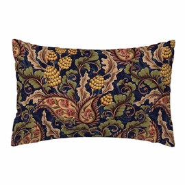 Axzaz Floral Pillow Case Vintage Paisley Flowers Abstract Intricate Twig Leaves Soft & Breathable Pillow Cover with Envelope Closure Pillowcase Standard Size 20" X 26"