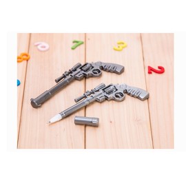 SIPLIV Black Ink Gel Ink Pen Rollerball Pens Office School Writing Supplies Stationery Accessories - Gun shape, 12 Pcs A Set