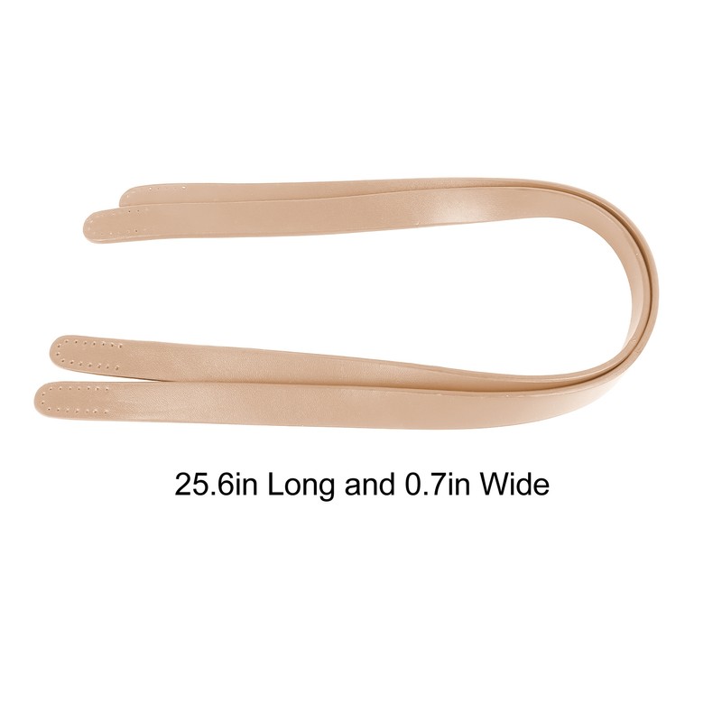 2Pcs Leather Bag Handles 25.6in Long 0.7in Wide Synthetic Leather