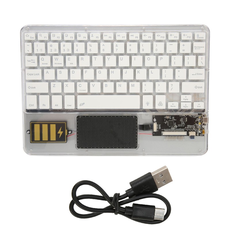 Wireless Bluetooth Keyboard Multifunctional Acrylic Keyboard for Windows for Android