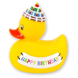 MIK funshopping Bath Duck Squeaky Duck Bath Toy (Duck Happy Birthday)