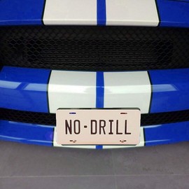 Dasen Lower Grille Front License Plate Mount Bracket Removable Compatible with Ford Mustang Shelby GT350 2015-2021, No Drilling