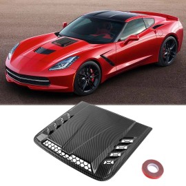 KEEPDSGN Air Flow Intake Hood Scoop Vent Turbo Bonnet Cover For Chevy Corvette C6 C8 Z06