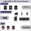 SD Card Reader & Adapter, USB C to SD/TF/Micro USB
