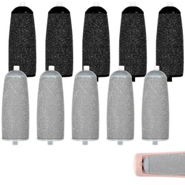 10 Pack Pedicures Replacement Heads,Electric Foot Callus Remover Roller Refills,Replacement Roller Refill Heads (Pedicure Tool Not Included) (Black Gray-B)