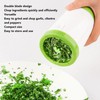 Spices Grinder,Parsley Chopper Multifunctional Safe Double Blade Manual Graters Grinder