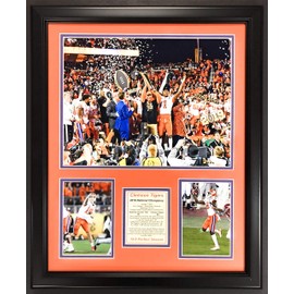 Legends Never Die Clemson Tigers - 2018 CFP National Champions - Framed 18"x22" Double Matted Photos, Inc.