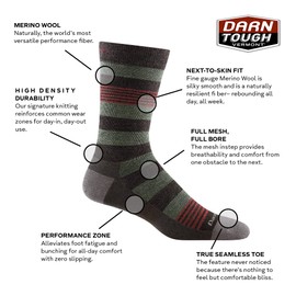 Darn Tough Men's Oxford Crew Lightweight Lifestyle Sock (Style 6033) - Brown, X-Large