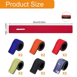 Cjytdkj Fishing Rod Straps, 12PCS Magic Bait Strap, Fishing Tackle Tie Bag for Fishing Rod Organize(25cm)