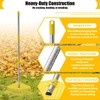 Leaf Rake,Unbreakable Nylon Graden Rake for Lawn,16.5” Wide,45” Long Handle,Yard