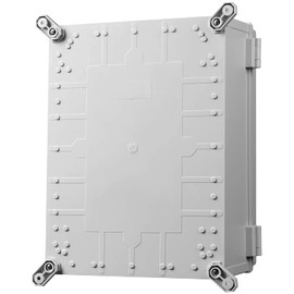 DJC Supply Co. ABS 11.81" x 15.7" x 6.7" Waterproof IP67 Hinged Electronics Box with Clear PC Plastic Cover and Mounting Plate and Wall Brackets