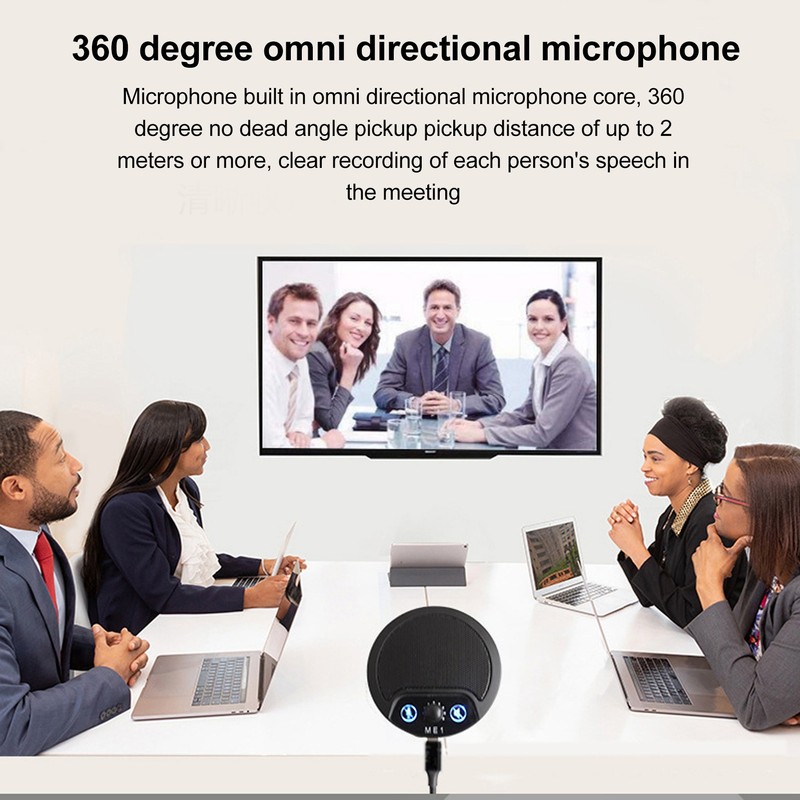 USB Conference Microphone Professional 360 Degree Omnidirectional Plug and Play