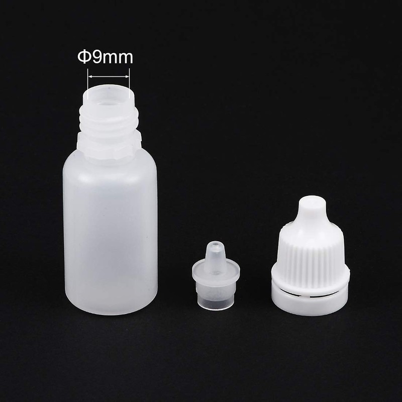 sourcing map Plastic Dropper Bottles, 10ml/0.34 oz Empty Squeezable Dropper