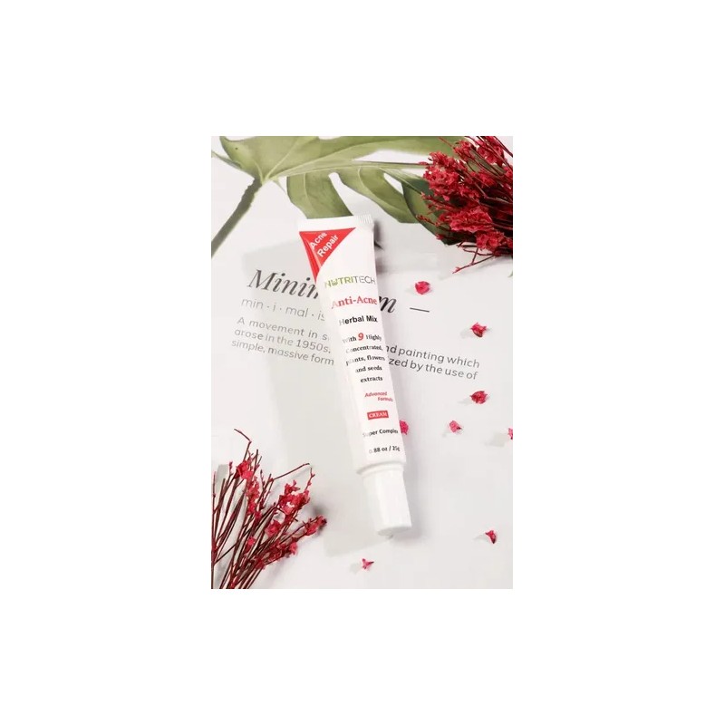 Crema Anti Acné Natural Con Extractos De 9 Plantas Y