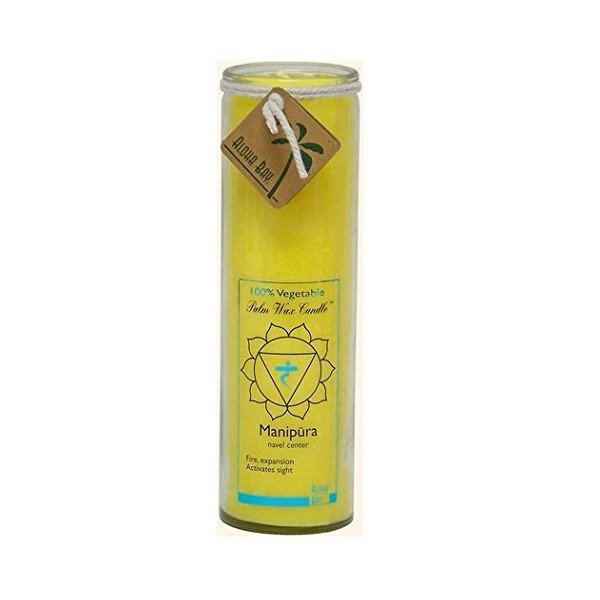 Aloha Bay Unscented Chakra Jar Protection Manipura Candle, Yellow, 1 EA