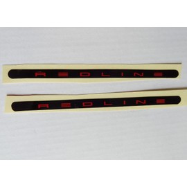 Red Line NOS  BMX Bicycle Redline Flight Crank Stickers Decals Red on Black