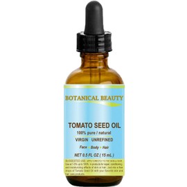 Botanical Beauty TOMATO SEED OIL. 100% Pure/Natural/Virgin/Undiluted/Cold Pressed for Skin, Hair and Lip Care. 0.5 oz.- 15ml.