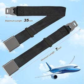 Airplane Seat Belt Extender, Adjustable 7-35 Inch Seatbelt Extender for Most Airlines, FITS All Airlines in US Except Southwest