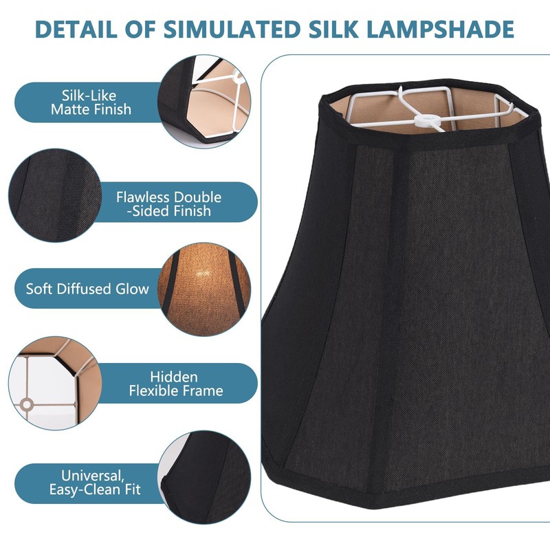 Bell Lamp Shades Set of 2, 6.5" × 13" ×