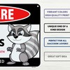 Venicor Raccoon Sign Decor - 8 x 12 Inches -