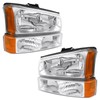HABU Headlight Assembly for 2003-2006 Chevy Silverado 1500/1500HD/2500/2500HD/3500, 2002-2006 Avalanche