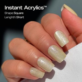 LUXXI Instant Acrylic Press-On Nails - Ultra Durable, 32 Nails in 16 Sizes, Includes Viral Nail Glue, Perfect Fit, 3+ Weeks Lasting - Flawless, Kit:_Limelight