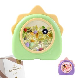Sunbobby Baby Teeth Case, Gift, Baby Teeth, Acrylic, Storage Case, Baby Shower Gift (Dinosaur (Green))