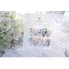 Handmade nail tips - Snow Flower ❄ - Almond /