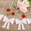 BOXOB 2pcs Light Pink Bow Banners, Pre-Strung Bow Banner Garland