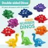 Matching Number Counting Dinosaur Toys with Double-Sided 1 2 3
